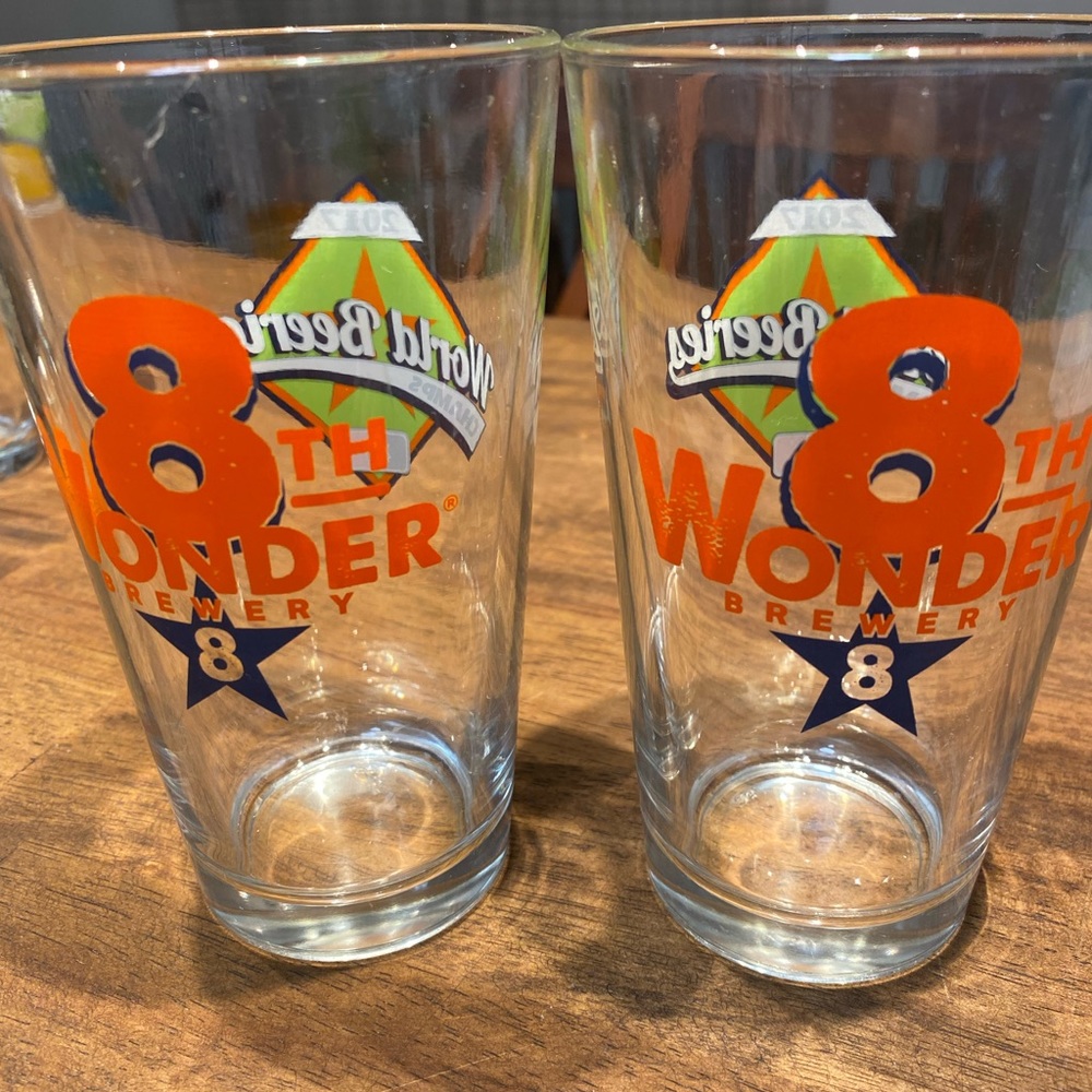 Houston Astros 2017 World Series 8th Wonder Glass Cups